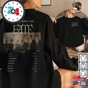 Enhypen Kpop Shirt World Tour Fate V1 Double Side Engene 2 Sided